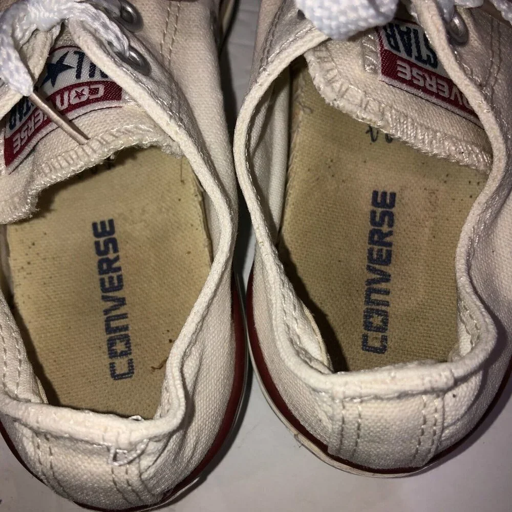 Converse All Stars Kids Unisex Youth Size 3 White Low Top Chuck Taylor Sneakers